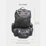 Bolso de campaña 55 litros 52 de alto 50 de ancho 50 de profundidad 1