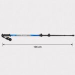 Bastón de Senderismo Telescópico 135 cm Aluminio azul 1
