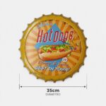 Chapa Metálica Hot Dogs Vintage